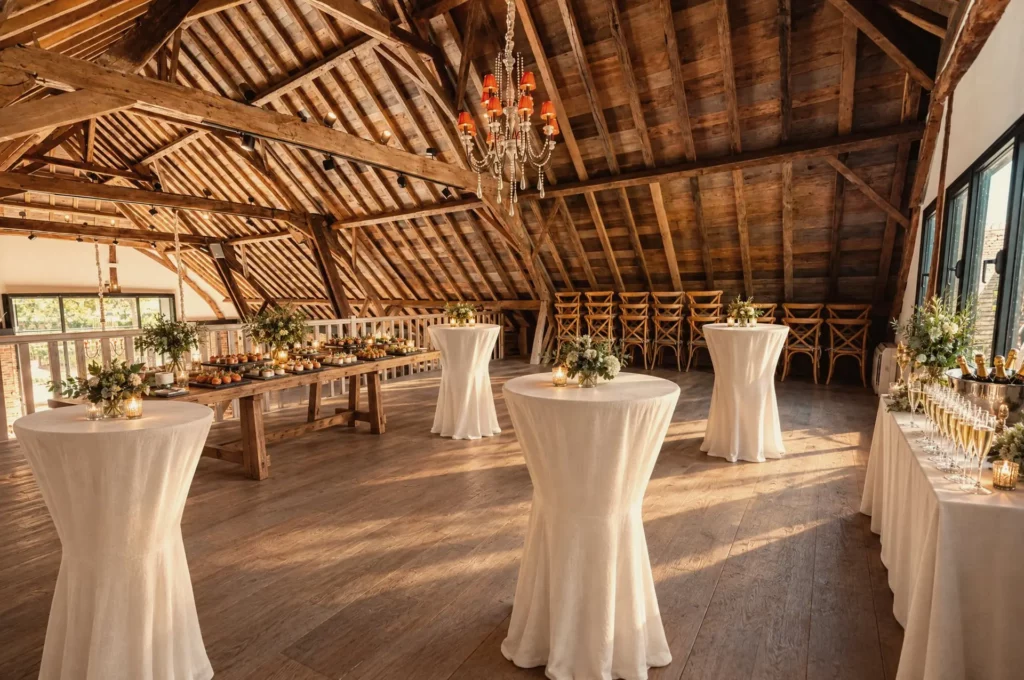 Sfeerbeeld: Walking dinner met statafels in het atelier van Diepenbroekhof
