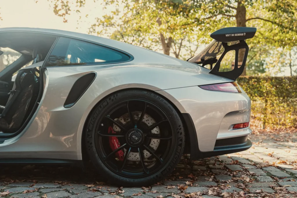 Zijkant van de Porsche GT3 RS